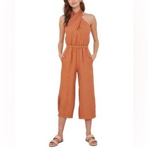 Bella Dahl Halter Wrap Neck Jumpsuit Size M like nwot